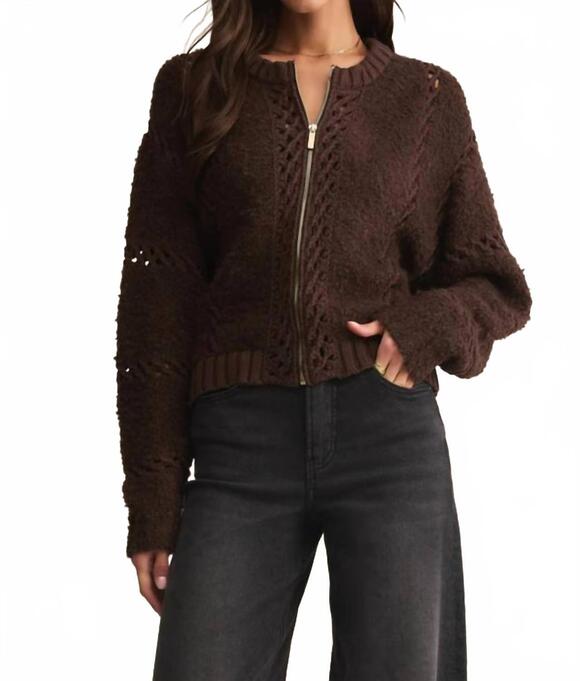 Z SUPPLY Jackets & Blazers - NEW Z SUPPLY women's sundance zip up sweater jacket in chocolate cherry